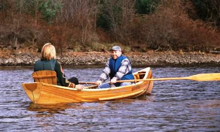 Skylark Square Stern Canoe -Tim and Kathleen out on Barton Cove