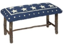 Rustic Bench - Blue Star Top